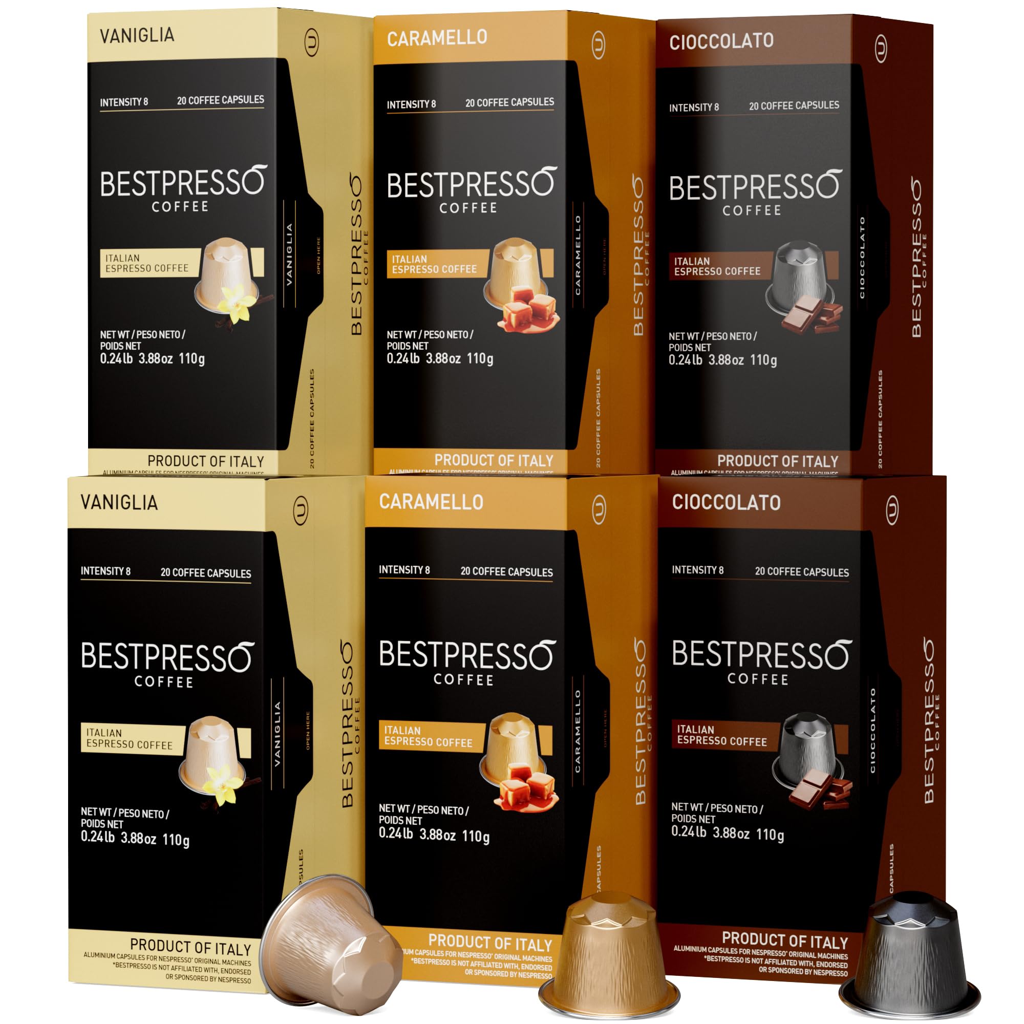 Bestpresso Coffee for Nespresso Original Machine 120 pods